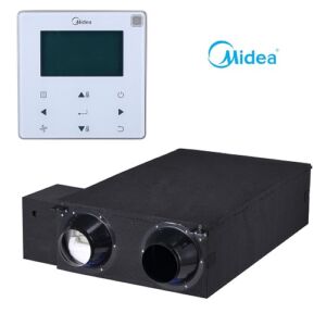 Midea HRV-D1000(B) DC inverter hővisszanyerős szellőztető, 1000 m³/h (fejlesztett távszabályzóval)