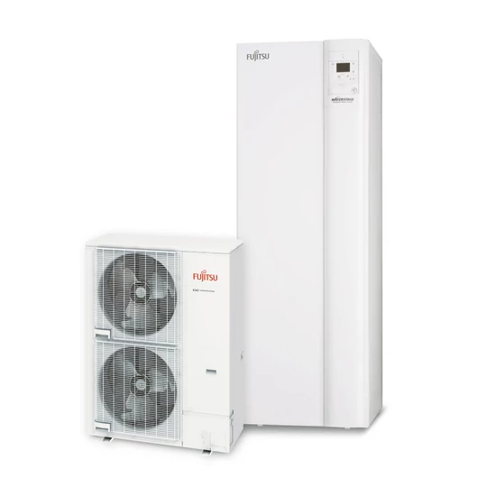 Fujitsu WaterStage WGYK160DG9/WOYK140LCTA High Power 3 fázisú osztott levegő-víz hőszivattyú integrált HMV tartállyal 13,5 kW
