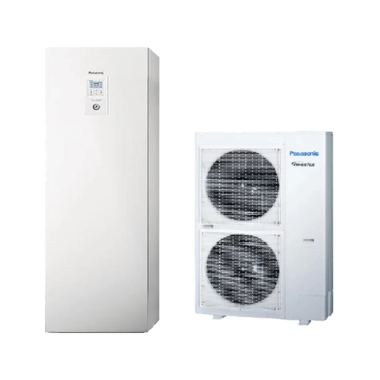 Panasonic WH-UX09HE5/WH-ADC1216H6E5 Aquarea All In One T-CAP osztott levegő-víz hőszivattyú HMV tartállyal, 1 fázisú, 9 kW