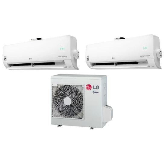 LG MU2R17 4,7kW + 2 x LG DUAL COOL&PURE AP09RT.NSJ Oldalfali Beltéri egység, WIFI, 2,5 kW 